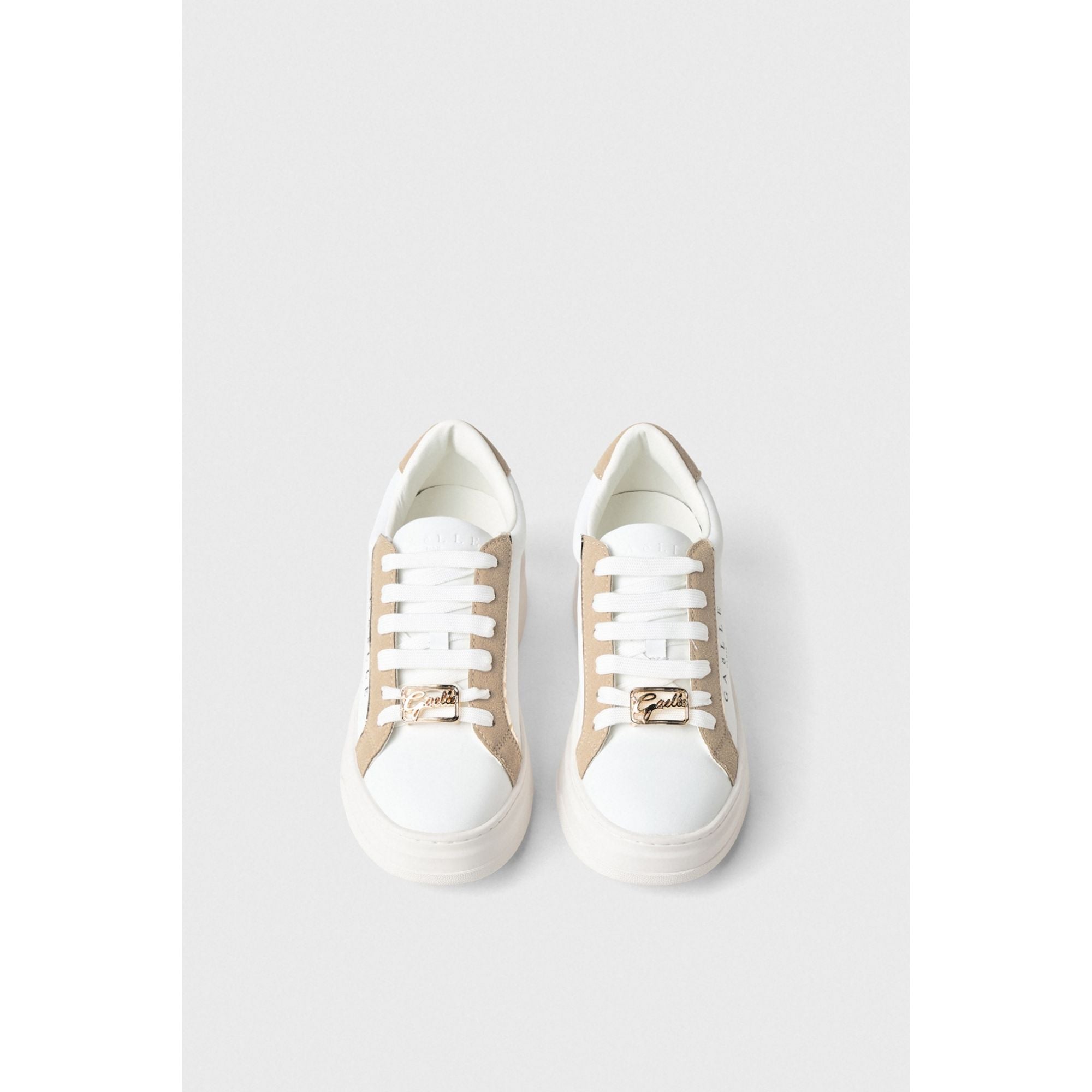 SNEAKERS NEW ADDICT IN ACTION LAETHER CON INSERTI IN SUEDE E PASSALACCIO LOGATO BIANCO