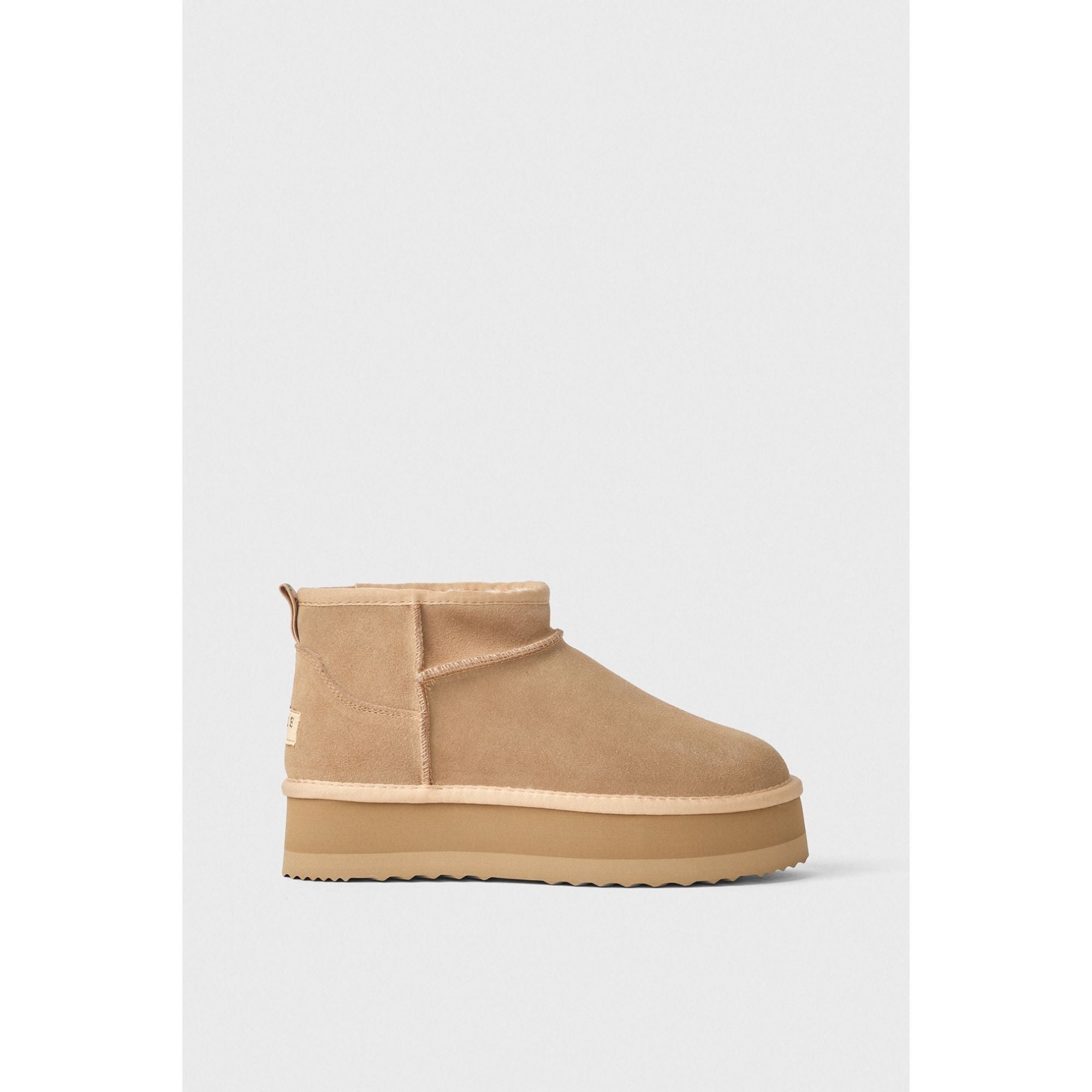 ESKIMO BOOTS BASSO IN SUEDE E ECOFUR BEIGE CAMMELLO