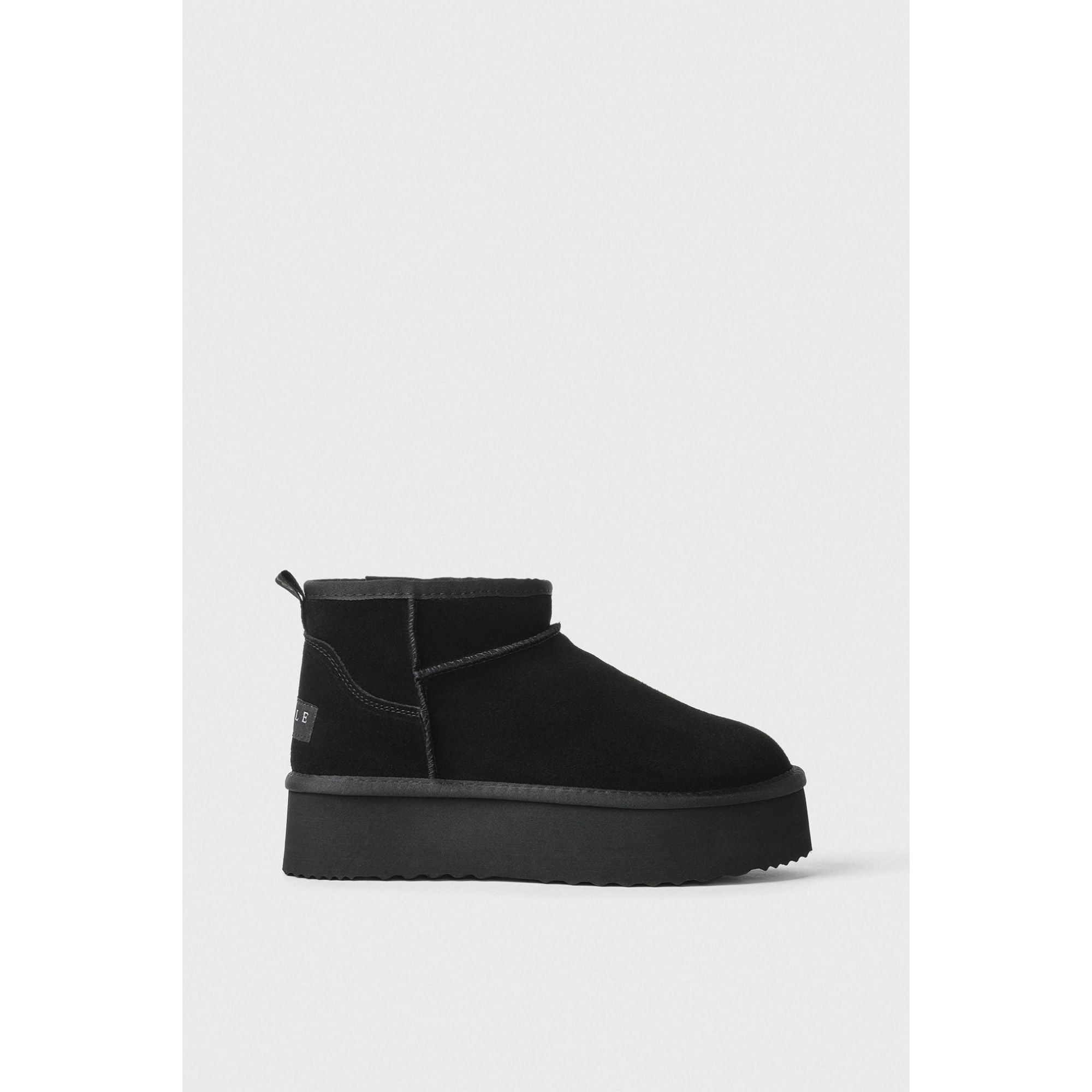 ESKIMO BOOTS BASSO IN SUEDE E ECOFUR NERO