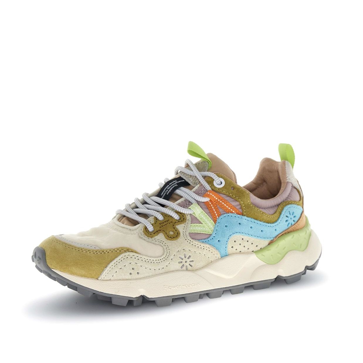 Yamano 3 Woman SUEDE/NYLON Cream-Milk-Light Blue