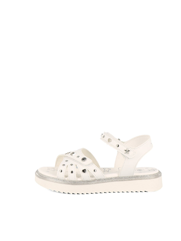 GIRL WHITE SANDALS PIX-SND2V-01