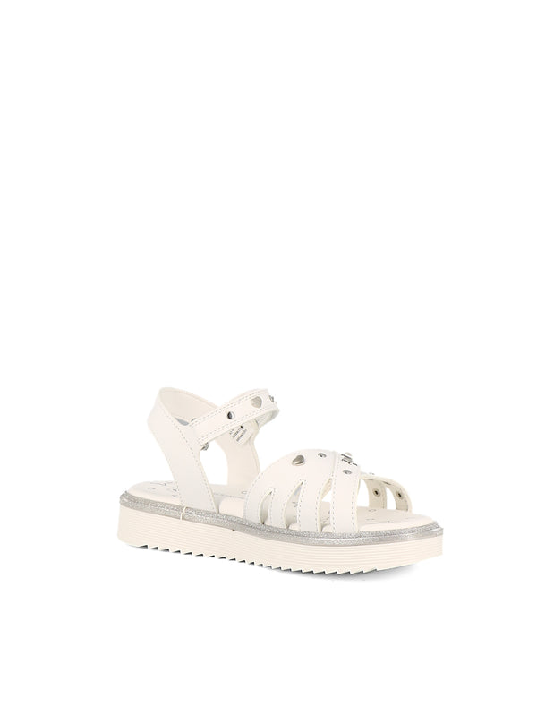 GIRL WHITE SANDALS PIX-SND2V-01
