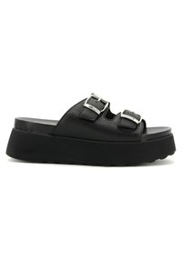 JANIS - Ciabattine con tacco - nero