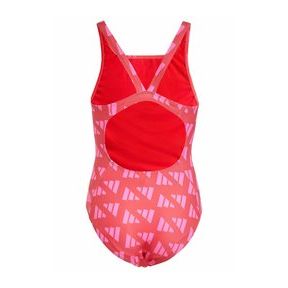 GRAPHIC V-BACK KIDS - Costume da bagno - semi lucid red lucid pink