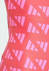 GRAPHIC V-BACK KIDS - Costume da bagno - semi lucid red lucid pink