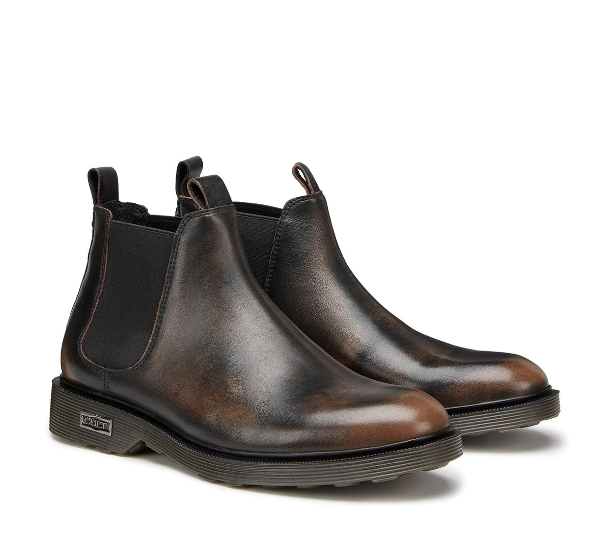 OZZY 3530 MID M WASHED LEATHER BLACK/BROWN
