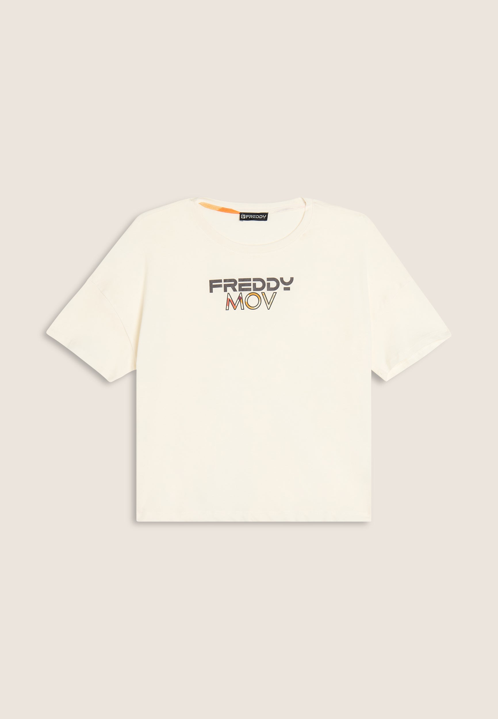 T-shirt Cropped con Spacchi Laterali