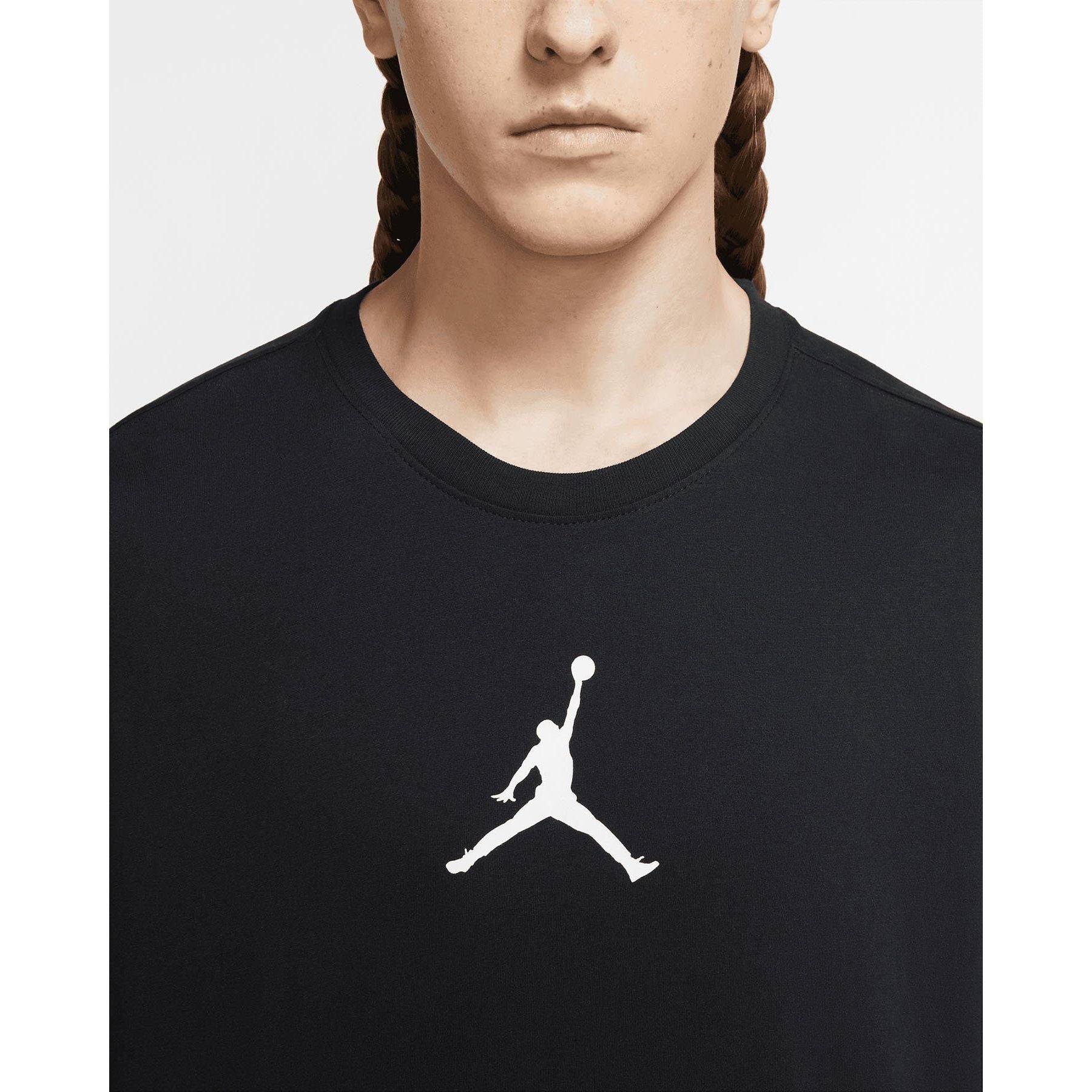 T-Shirt Jordan nera logo bianco