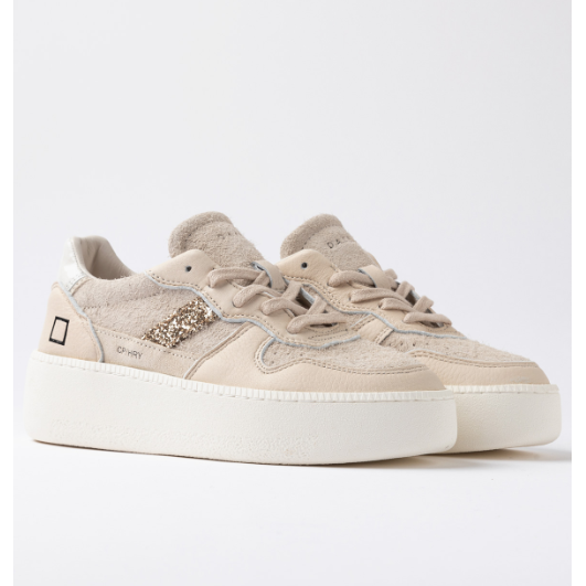 COURT PLATFORM HAIRY BEIGE W8B