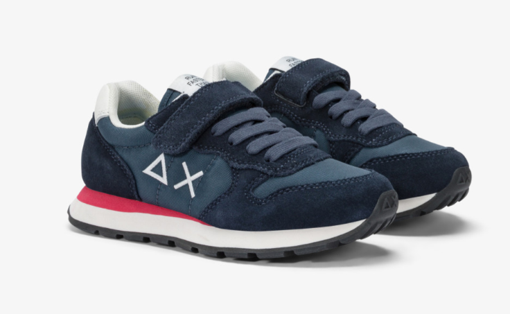 Sneaker Tom in nylon e suede blu navy