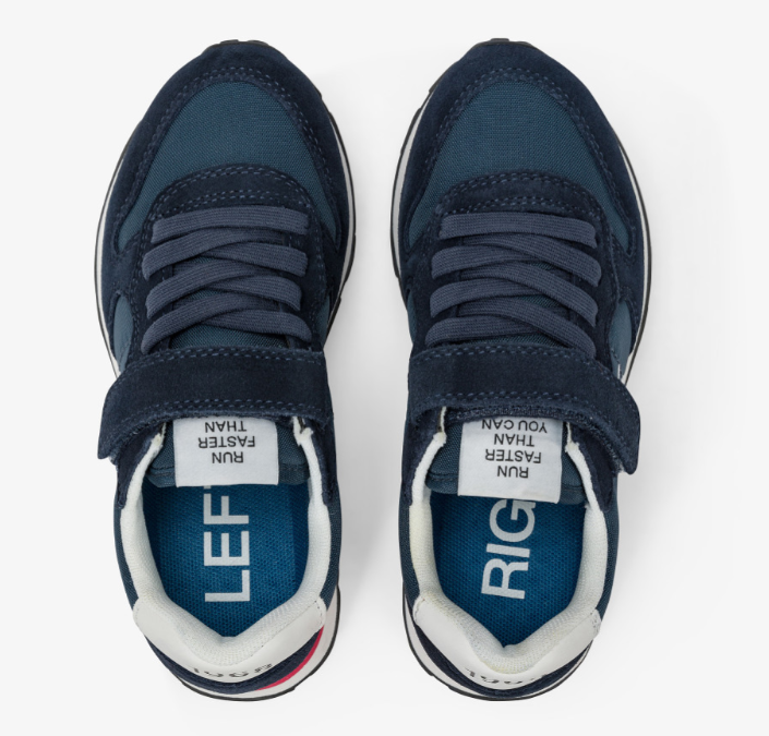 Sneaker Tom in nylon e suede blu navy
