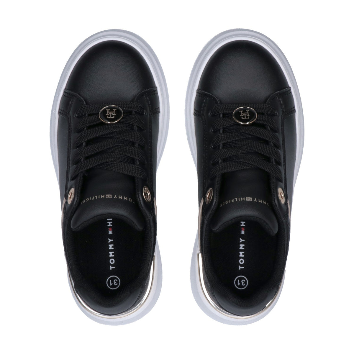 Tommy Hilfiger Sneaker Bassa Allacciata Nero Bambina - immagine 3