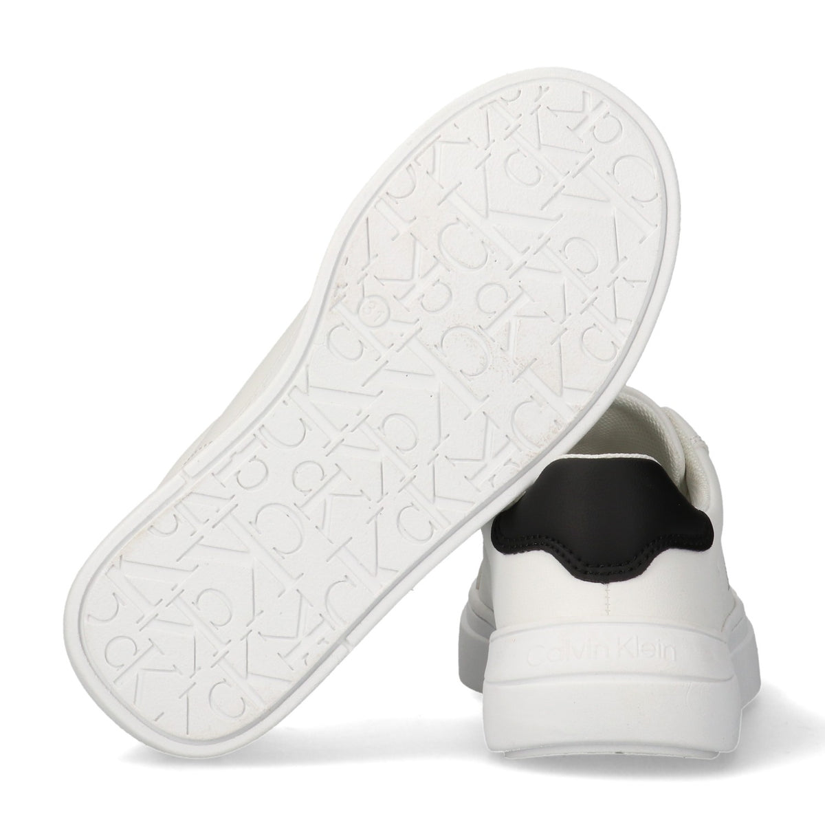 Calvin Klein Sneaker Bassa Allacciata Bianco/Nero Unisex - immagine 5