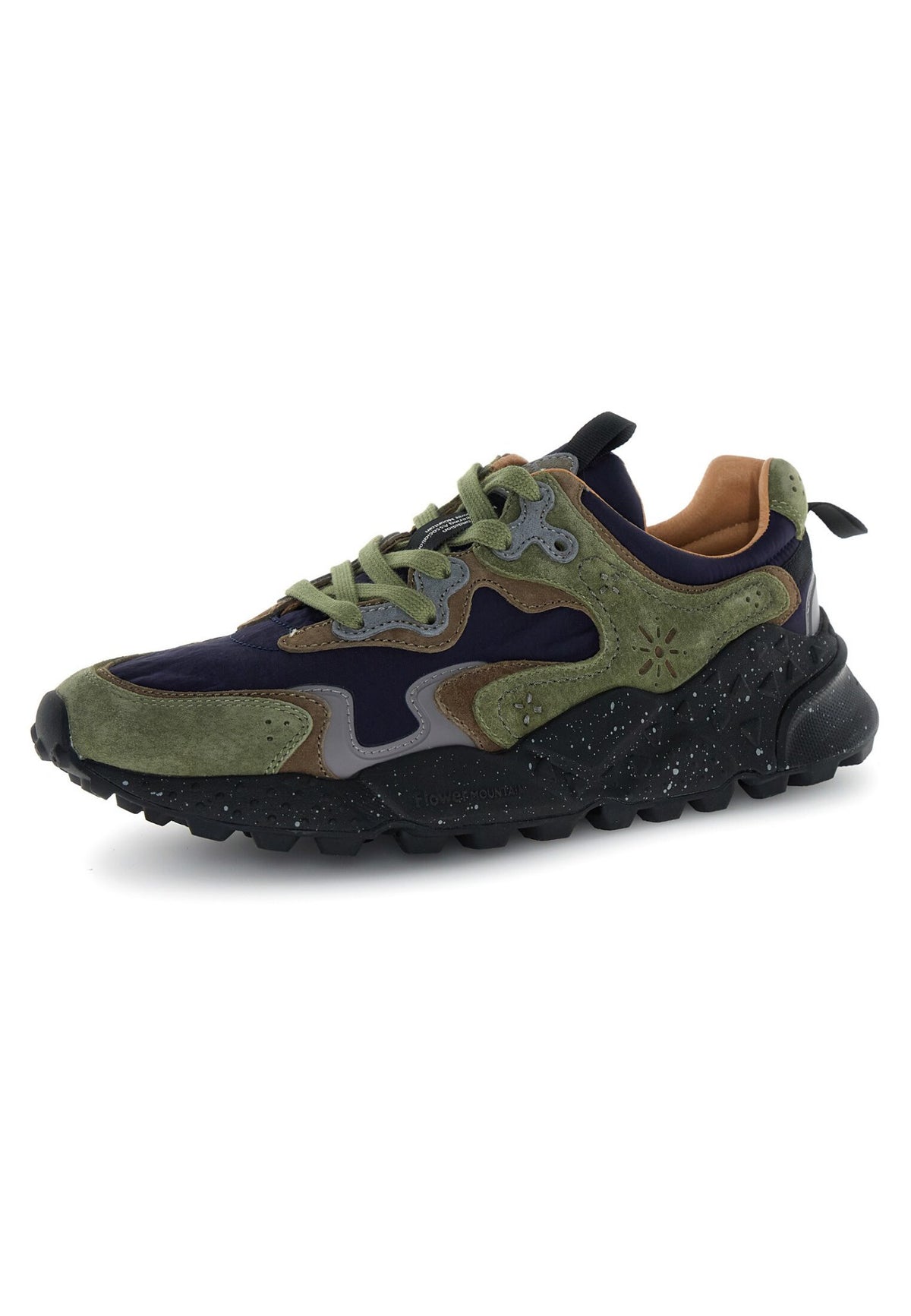 Flower Mountain Rulis Man Suede/nylon Dark broun-black-dark grey - Sneakers