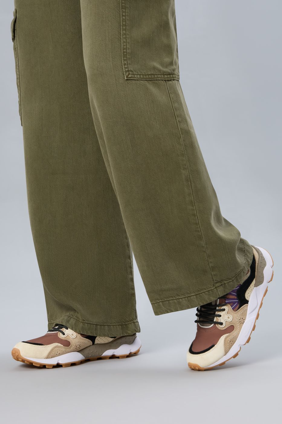 YAMANO 3 UNI SUEDE/NYLON CREAM-BROWN-COPPER