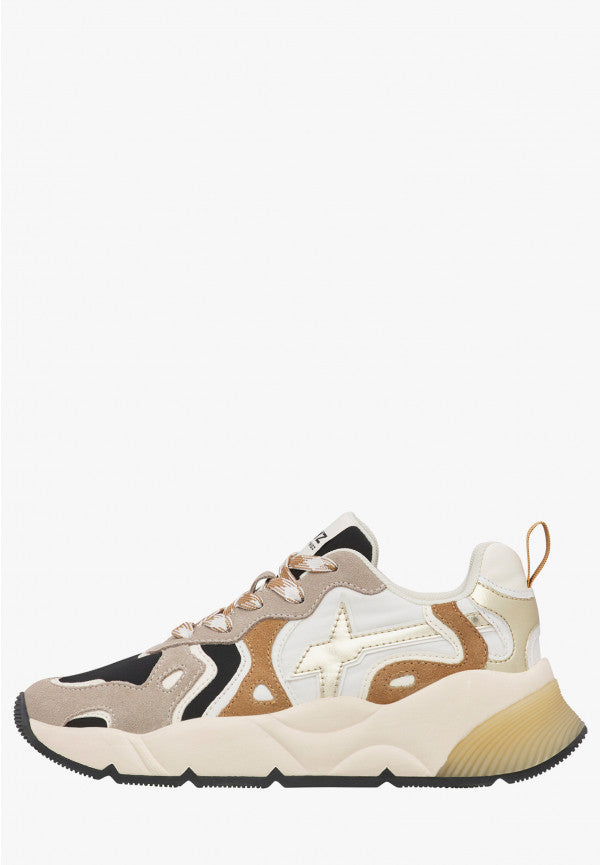 SARAH-W. SUEDE/NYLON/E-MET GREY-BLACK-PLATINUM