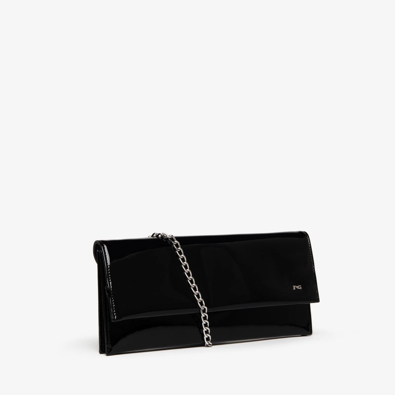 NERO GIARDINI POCHETTE DONNA IN VERNICE NERO