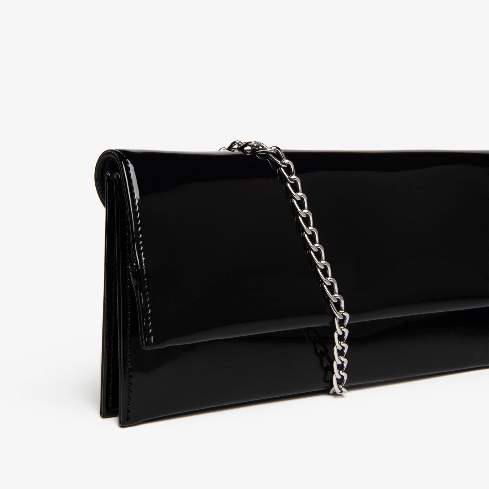 NERO GIARDINI POCHETTE DONNA IN VERNICE NERO