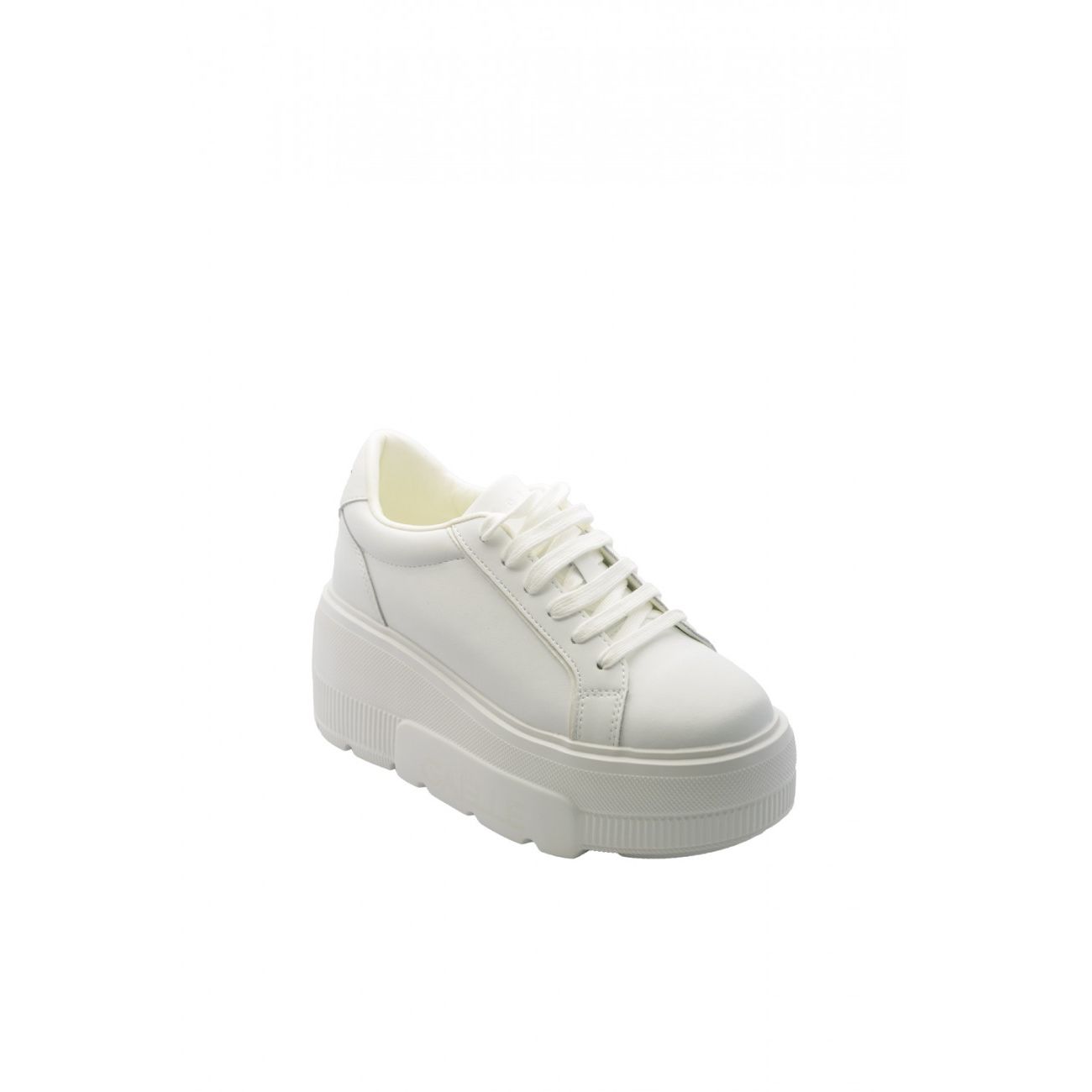 SNEAKERS ADDICT PLATFORM IN ACTION LEATHER BIANCO