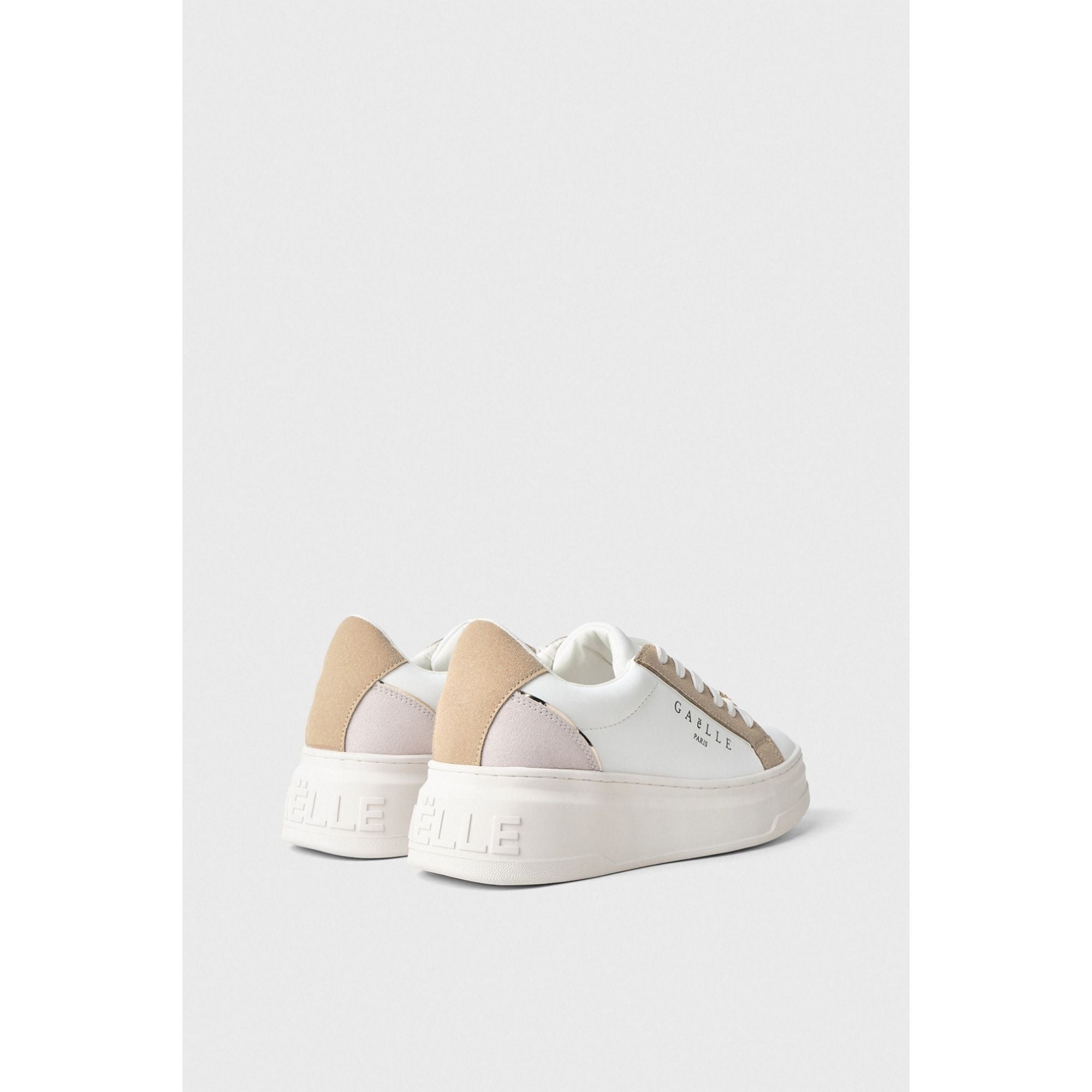 SNEAKERS NEW ADDICT IN ACTION LAETHER CON INSERTI IN SUEDE E PASSALACCIO LOGATO BIANCO