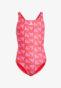 GRAPHIC V-BACK KIDS - Costume da bagno - semi lucid red   lucid pink