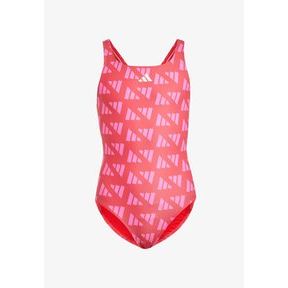 GRAPHIC V-BACK KIDS - Costume da bagno - semi lucid red   lucid pink