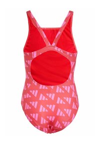 GRAPHIC V-BACK KIDS - Costume da bagno - semi lucid red   lucid pink