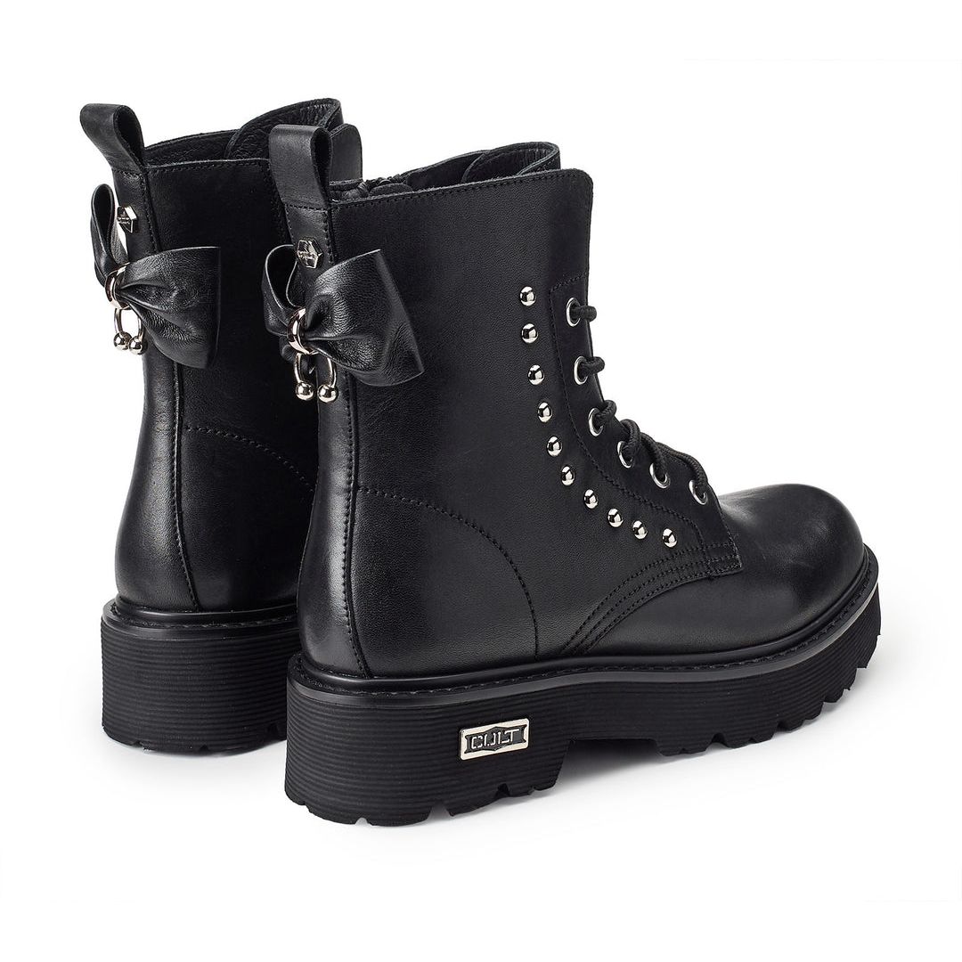 SLASH 4349 MID W LEATHER BLACK/BLACK STUDS