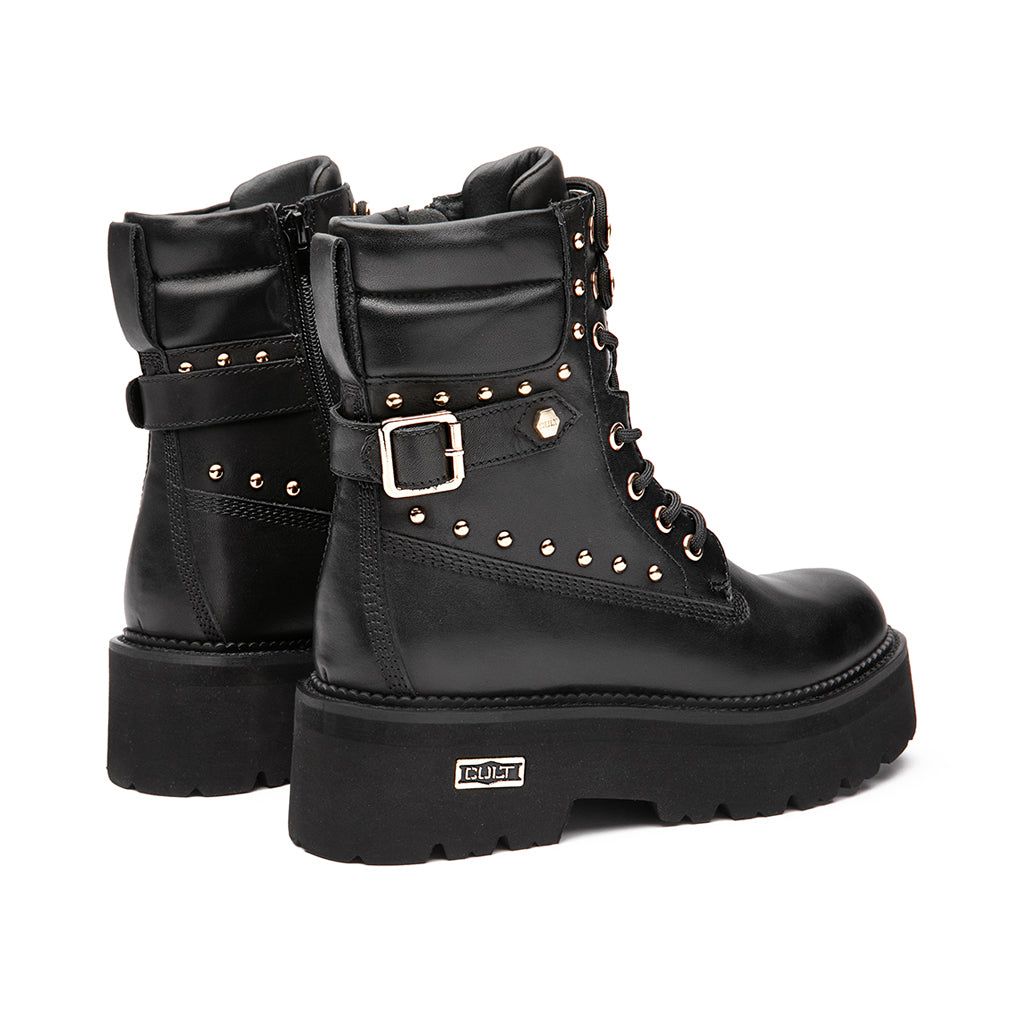 Cult ROCKY 4641  mid w leather black/gold studs