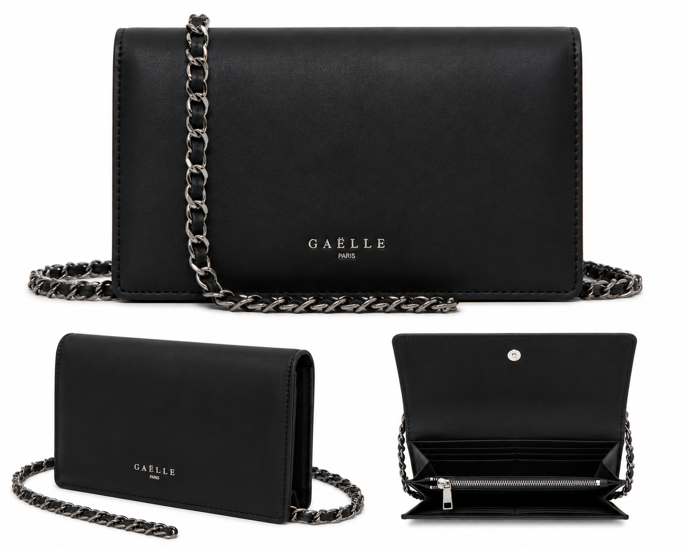 GAELLE Wallet in Ecopelle con Logo