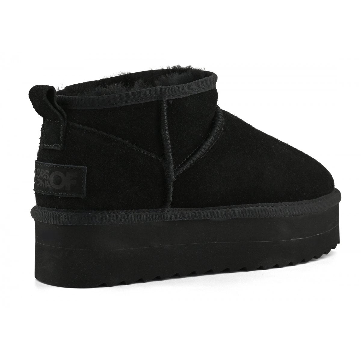 Platform sheepskin suede boot
