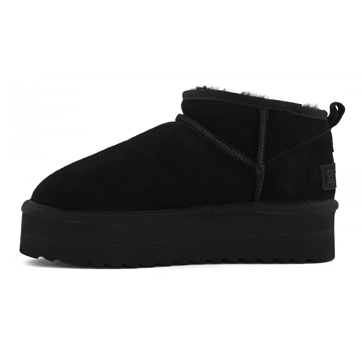 Platform sheepskin suede boot