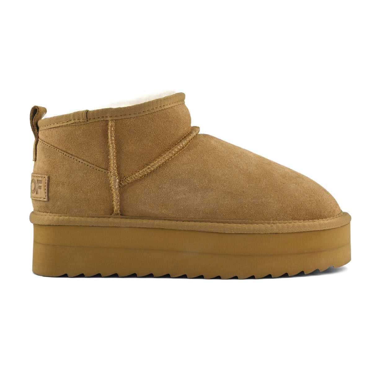 Platform sheepskin suede boot