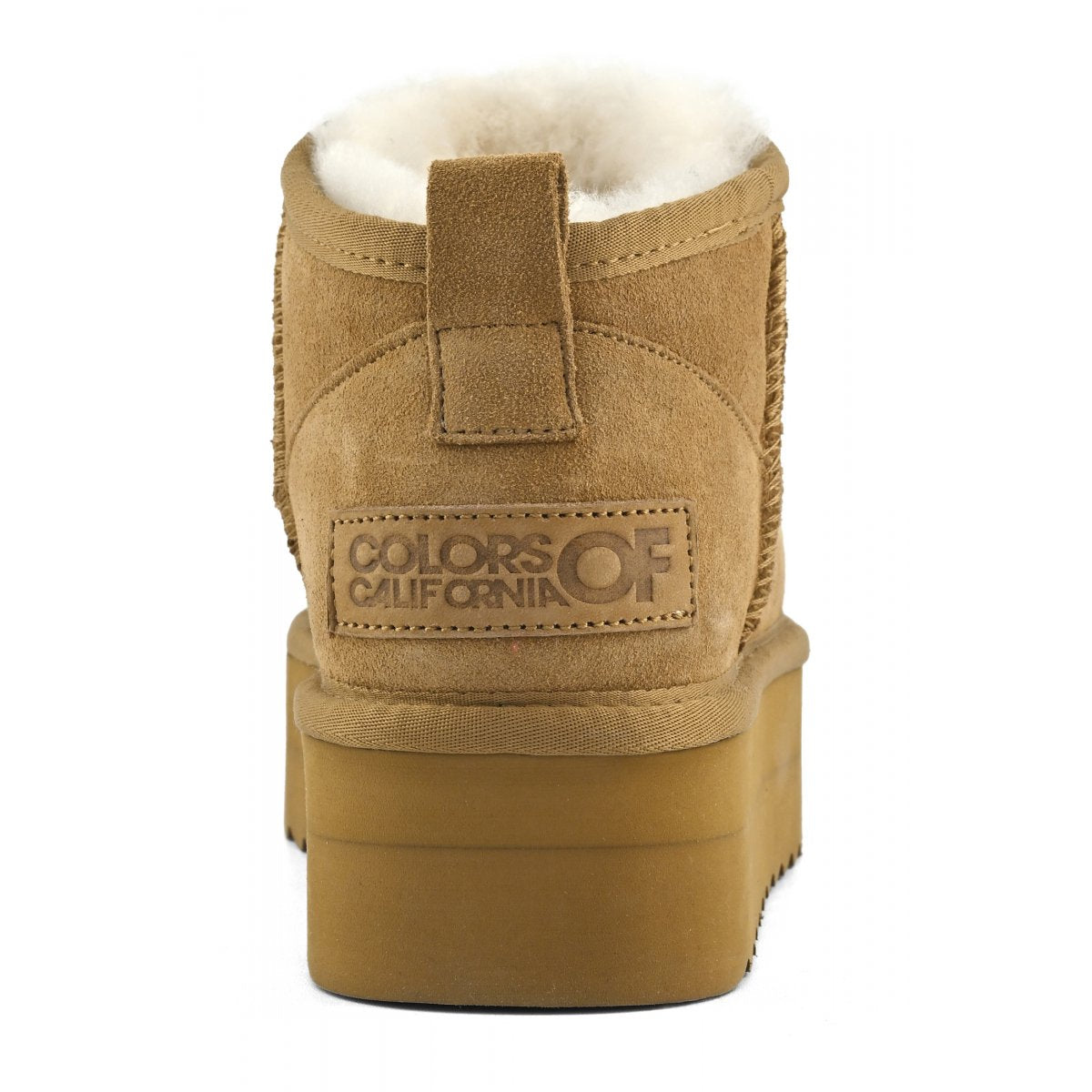 Platform sheepskin suede boot