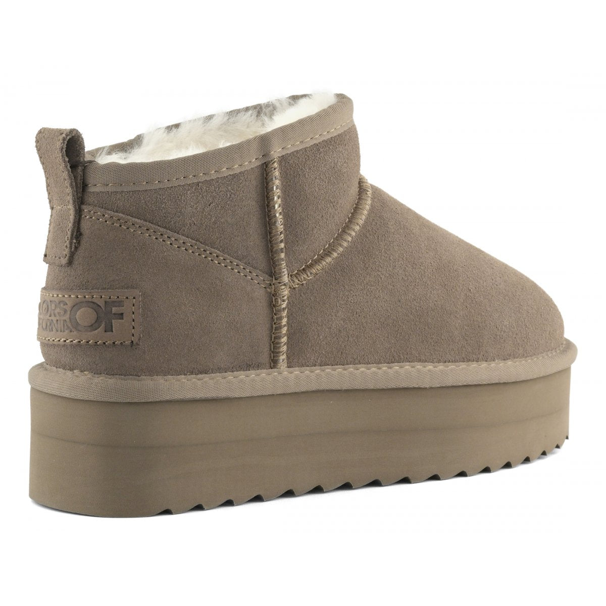 Platform sheepskin suede boot