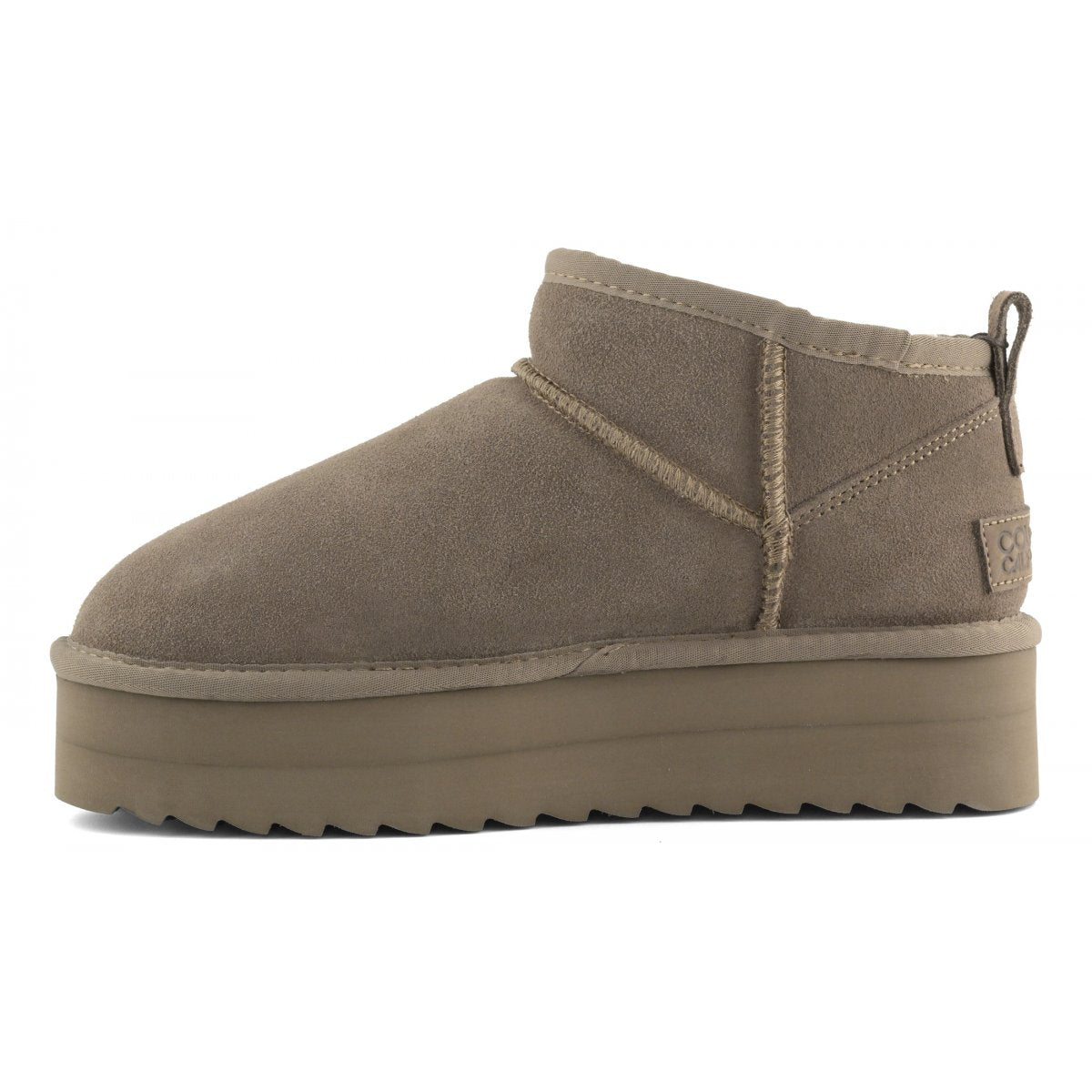 Platform sheepskin suede boot