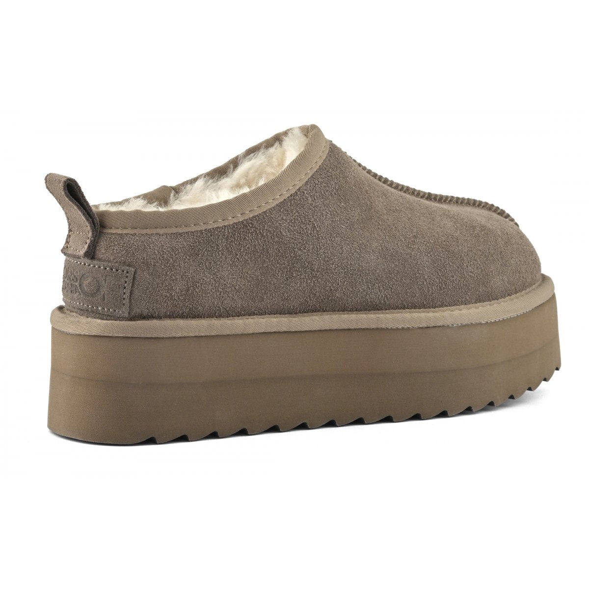 Platform sheepskin slipper