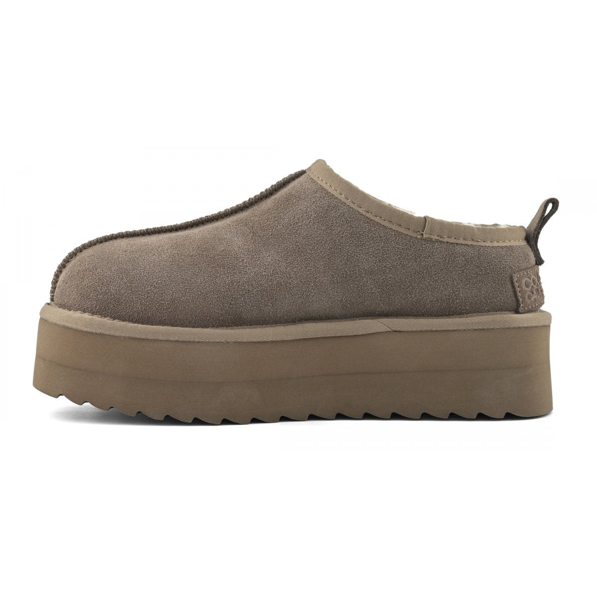 Platform sheepskin slipper