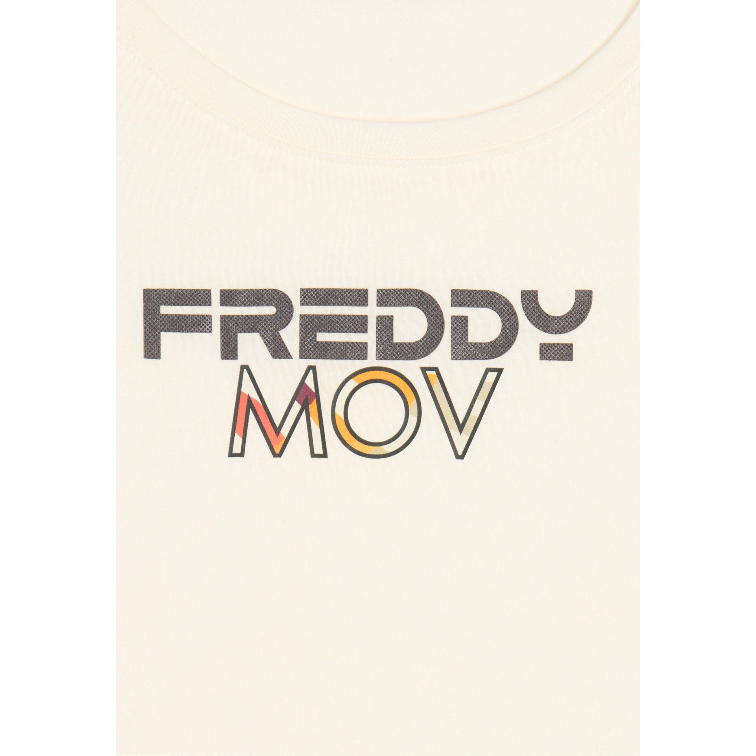 T-shirt Cropped con Spacchi Laterali