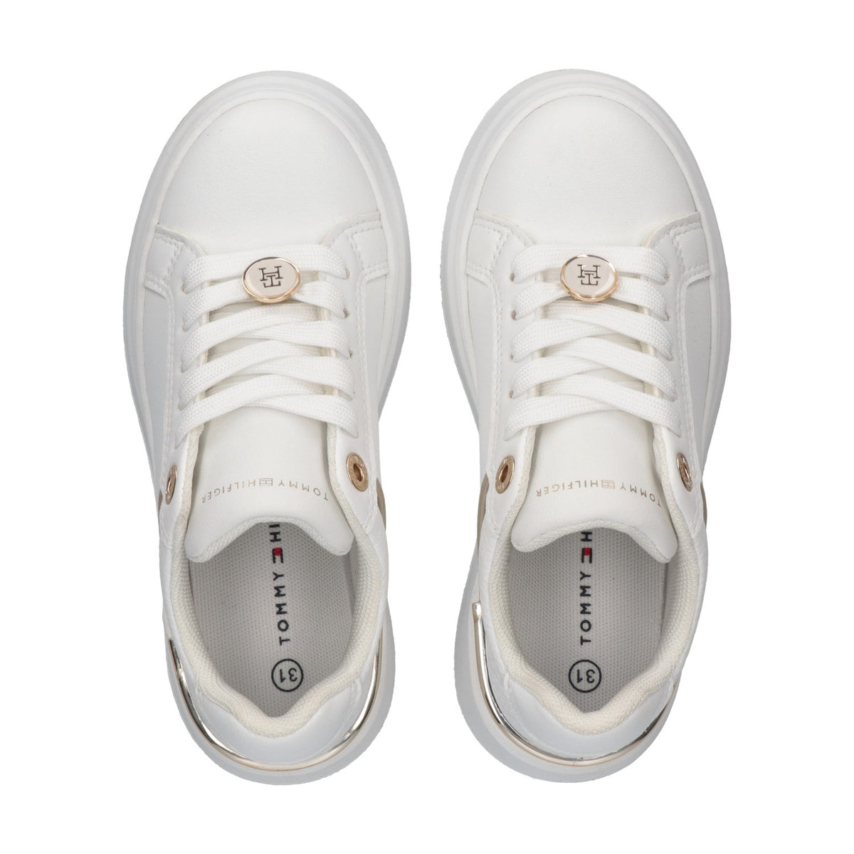 Tommy Hilfiger Sneaker Bassa Allacciata Bianco Bambina - immagine 3