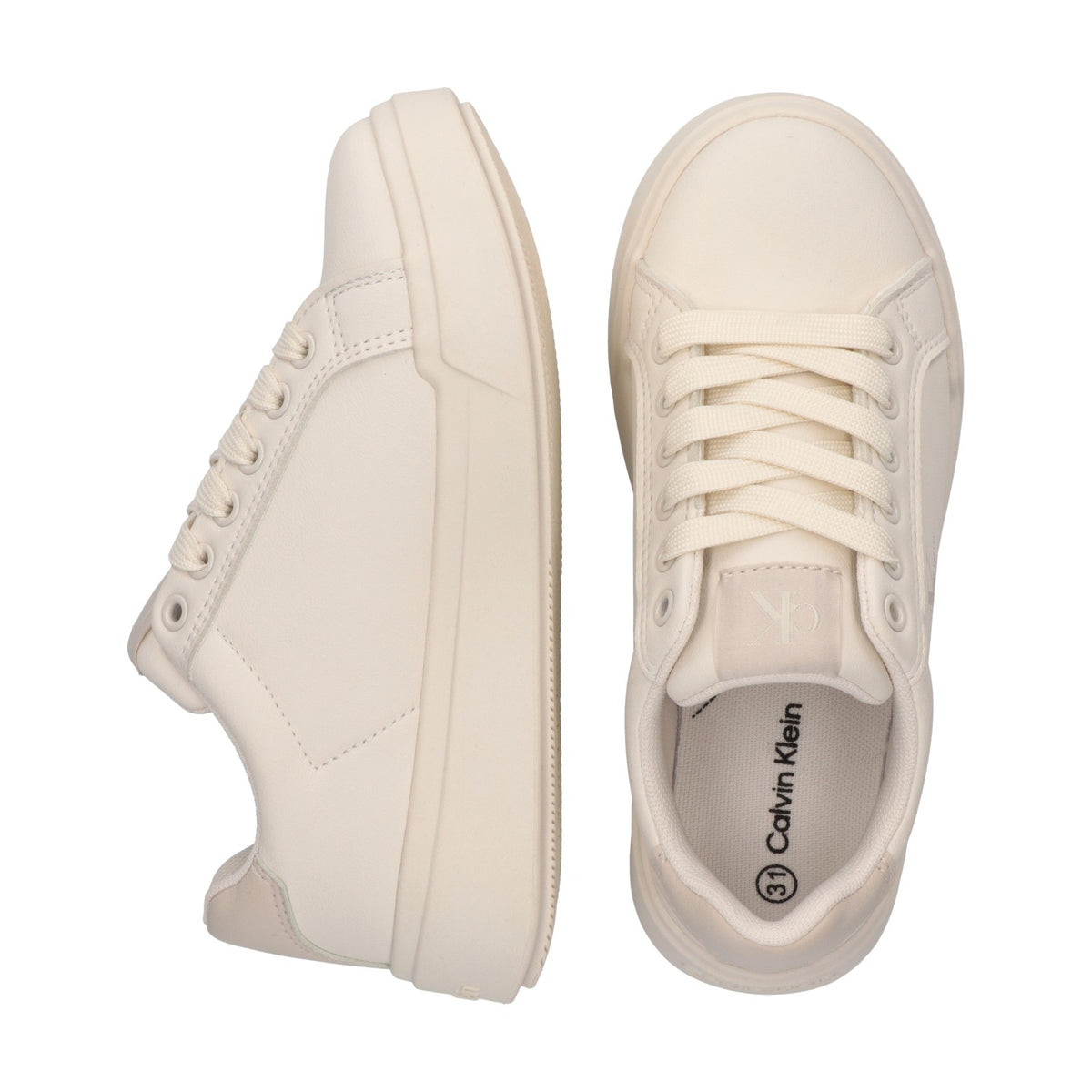 Calvin Klein Sneaker Bassa Allacciata Latte Unisex - immagine 4