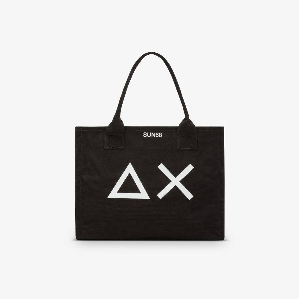 SUN68 Canvas Beach Big Bag Nera