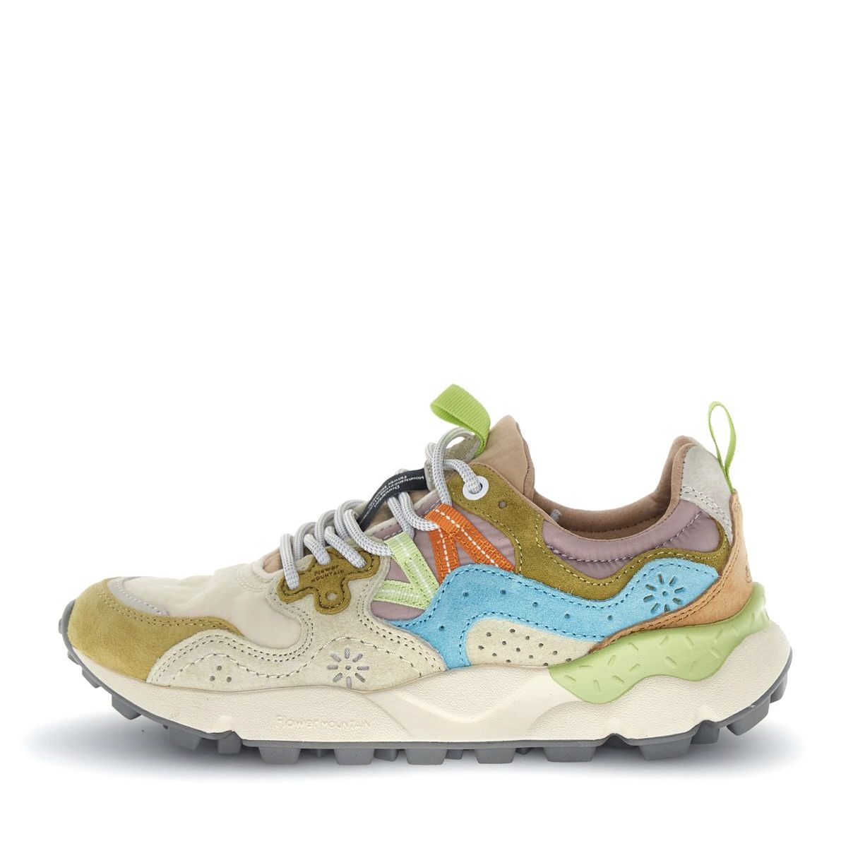 Yamano 3 Woman SUEDE/NYLON Cream-Milk-Light Blue