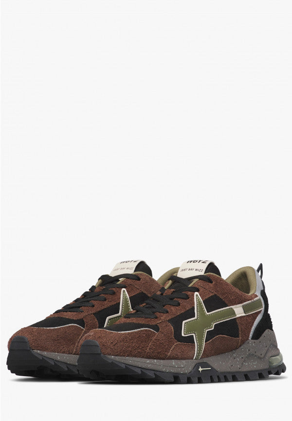 BREEZE 3-M. BRUSHED SUEDE/E-SUEDE/PEPPER SOLE DARK BROWN-BLACK