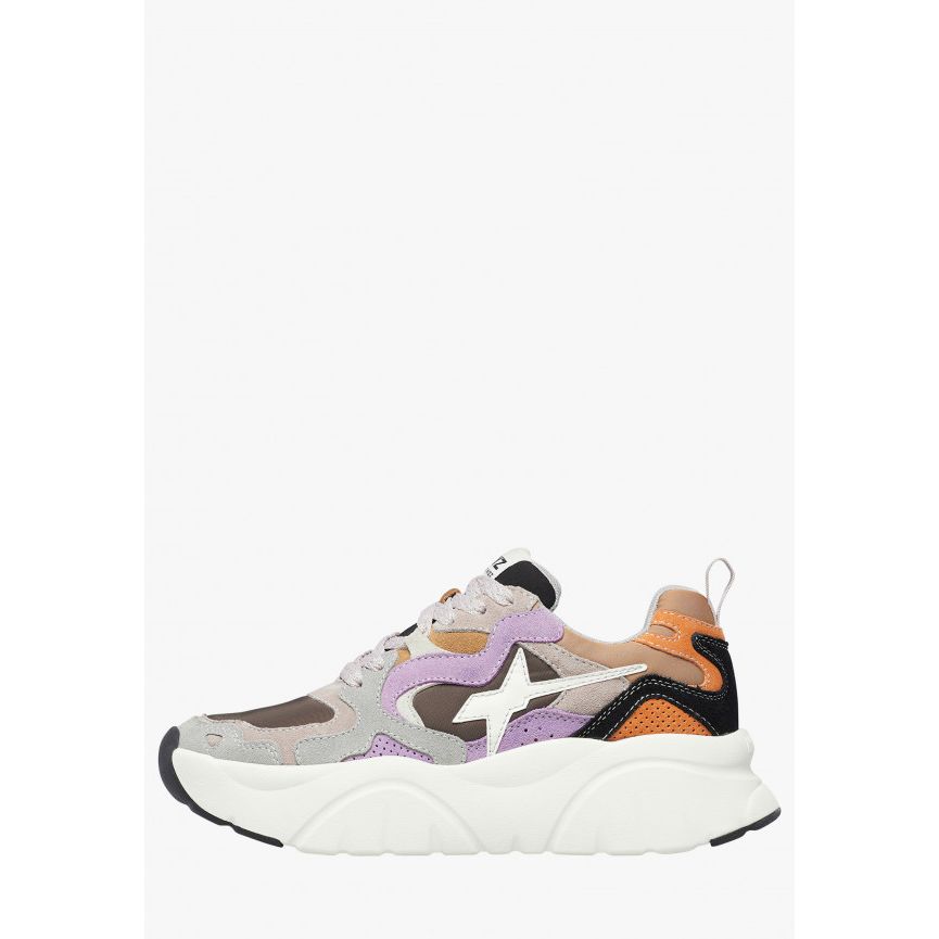 MIA-W. - Sneakers in suede e tessuto tecnico - Lilla-Rosa