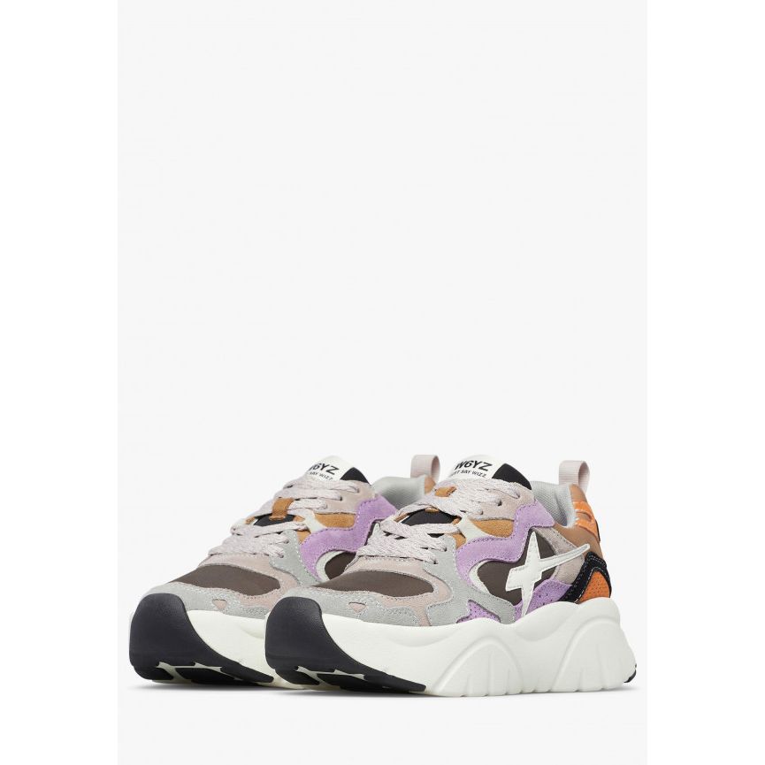 MIA-W. - Sneakers in suede e tessuto tecnico - Lilla-Rosa