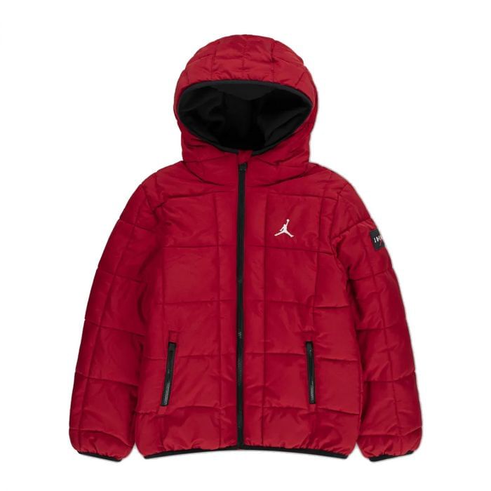 Nike Jordan Piumino da Ragazzi con Cappuccio Midweight Puffer Rosso