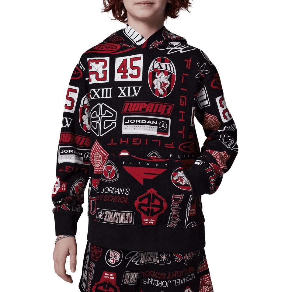 Jordan Boys Hoodie Mj Essentials All Over Printed