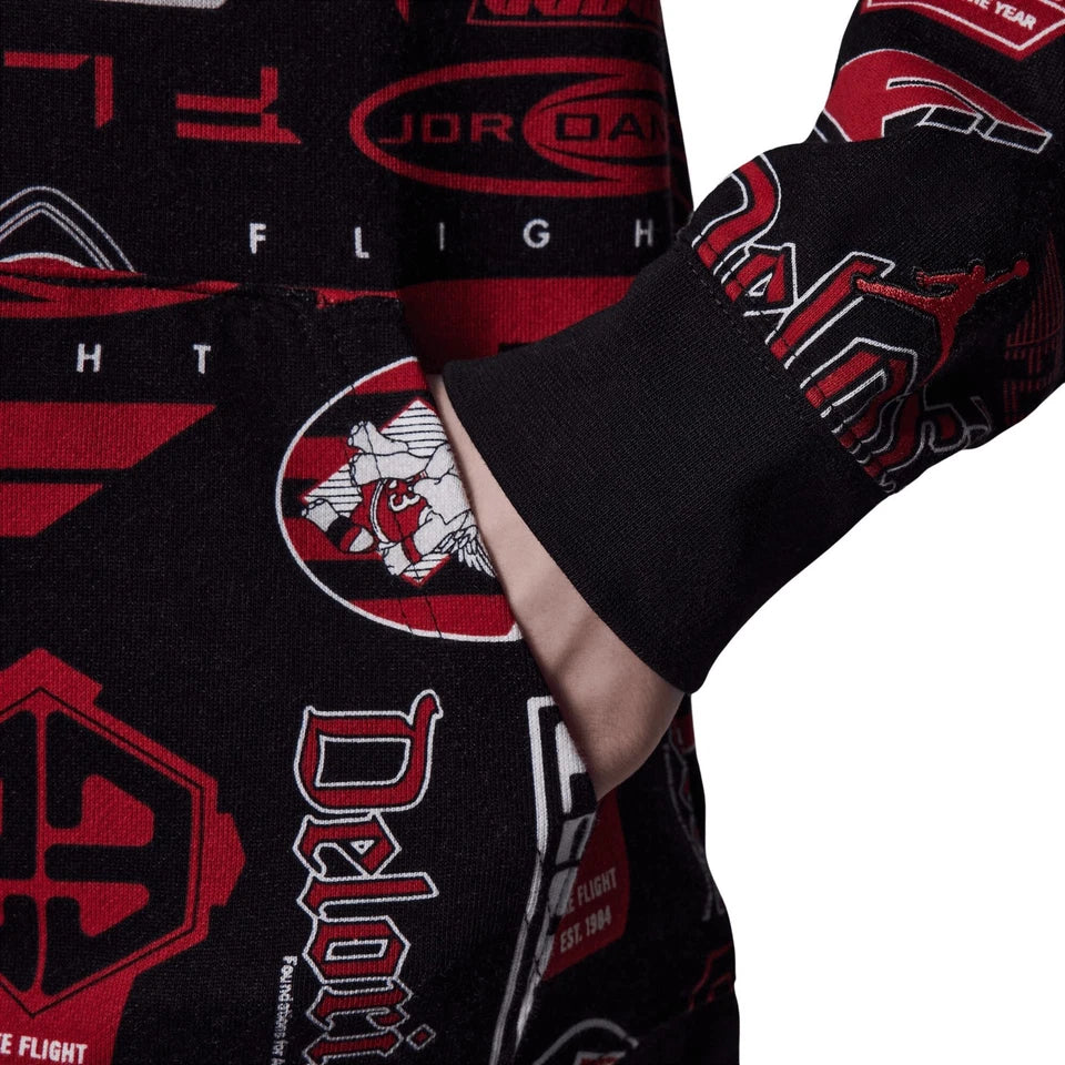 Jordan Boys Hoodie Mj Essentials All Over Printed